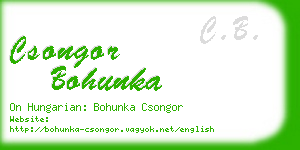 csongor bohunka business card